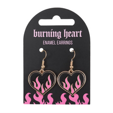 Load image into Gallery viewer, Burning Heart Earrings