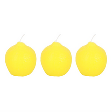 Load image into Gallery viewer, Set of 3 Lemon Shaped Candles