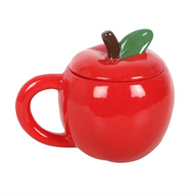 Load image into Gallery viewer, Apple Shaped Lidded Mug