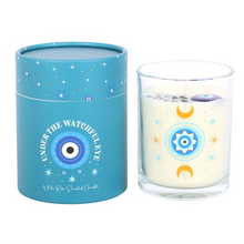 Load image into Gallery viewer, Under Watchful Eyes White Rose Candle with Crystals