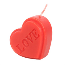 Load image into Gallery viewer, Red Love Heart Shaped Valentine's Day Candle