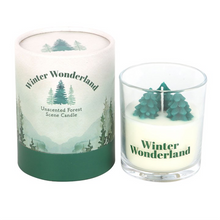 Load image into Gallery viewer, Winter Wonderland Candle with Tree Scene