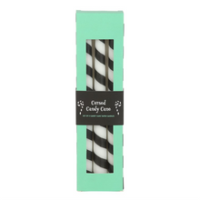Load image into Gallery viewer, Set of 3 Black Candy Cane Taper Candles