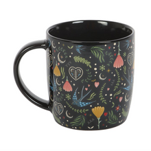 Load image into Gallery viewer, Black Midnight Bloom Print Mug