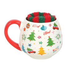 Load image into Gallery viewer, Nostalgic Christmas Print Mug and Socks Set