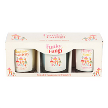 Load image into Gallery viewer, Set of 3 Funky Fungi Mushroom Votive Candles