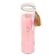 Load image into Gallery viewer, Mystic Rose Tube Candle with Rose Quartz Crystals