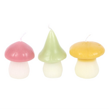 Load image into Gallery viewer, Set of 3 Pastel Mushroom Candles