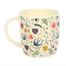 Load image into Gallery viewer, Cream Midnight Bloom Print Mug