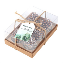 Load image into Gallery viewer, Set of 6 Pinecone Tealight Candles