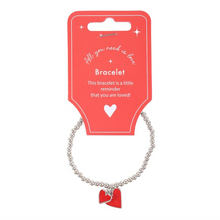 Load image into Gallery viewer, All You Need Is Love Beaded Heart Charm Bracelet
