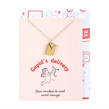 Load image into Gallery viewer, Love Letter Locket Necklace on Greeting Card