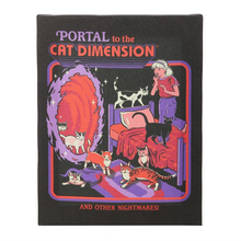 Load image into Gallery viewer, 19x25cm The Cat Dimension Canvas Plaque by Steven Rhodes