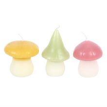 Load image into Gallery viewer, Set of 3 Pastel Mushroom Candles