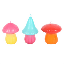 Load image into Gallery viewer, Set of 3 Mushroom Shaped Candles