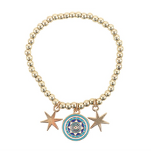 Load image into Gallery viewer, All Seeing Eye Beaded Charm Bracelet