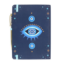 Load image into Gallery viewer, All Seeing Eye A5 Notebook with Crystal Chip Pen