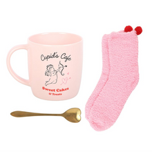 Load image into Gallery viewer, Cupid's Café Mug, Spoon and Socks Set