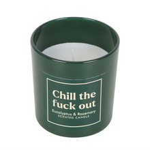 Load image into Gallery viewer, Sweary Chill Out Eucalyptus & Rosemary Candle