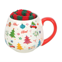 Load image into Gallery viewer, Nostalgic Christmas Print Mug and Socks Set