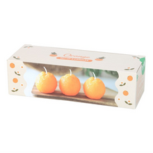 Load image into Gallery viewer, Set of 3 Orange Shaped Candles