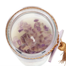 Load image into Gallery viewer, Selene Goddess Tube Candle with Amethyst Crystals