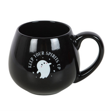 Load image into Gallery viewer, Keep Your Spirits Up Rounded Ghost Mug