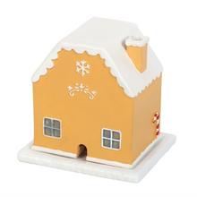 Load image into Gallery viewer, Candy Cane Gingerbread House Incense Cone Holder