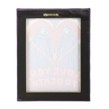 Load image into Gallery viewer, 19x25cm Love You To Death Canvas Plaque by Steven Rhodes