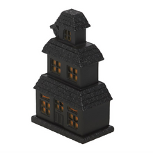 Load image into Gallery viewer, Black Haunted House Incense Cone Holder
