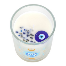 Load image into Gallery viewer, Under Watchful Eyes White Rose Candle with Crystals