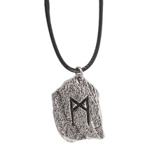 Load image into Gallery viewer, Rune of Transformation Viking Cord Necklace