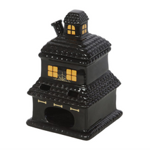 Load image into Gallery viewer, Black Haunted House Oil Burner and Wax Warmer