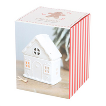 Load image into Gallery viewer, *White Gingerbread House Ceramic Oil Burner (4/20)
