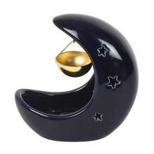 Load image into Gallery viewer, Blue Crescent Moon Hanging Oil Burner