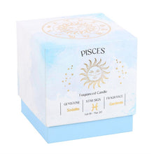 Load image into Gallery viewer, Pisces Gardenia Gemstone Zodiac Candle