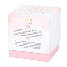 Load image into Gallery viewer, Aries Cedarwood Gemstone Zodiac Candle