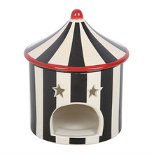 Load image into Gallery viewer, Black Striped Circus Tent Oil Burner