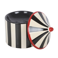 Load image into Gallery viewer, Black Striped Circus Tent Oil Burner