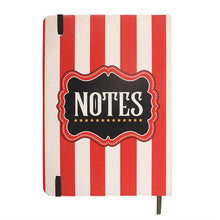 Load image into Gallery viewer, Red Circus Stripe A5 Notebook