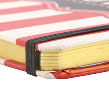 Load image into Gallery viewer, Red Circus Stripe A5 Notebook