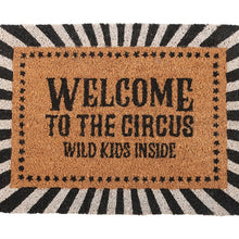 Load image into Gallery viewer, Black Welcome to the Circus Doormat