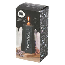 Load image into Gallery viewer, Protection Crystal Candle with Rough Black Obsidian