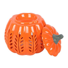 Load image into Gallery viewer, Orange Leaf Cut Out Pumpkin Oil Burner and Wax Warmer