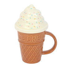 Load image into Gallery viewer, Ice Cream Cone Lidded Mug