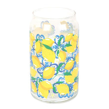 Load image into Gallery viewer, Lemon Print Can Glass
