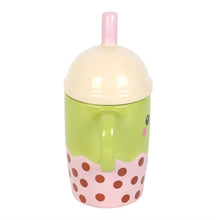 Load image into Gallery viewer, Kawaii Bubble Tea Lidded Mug