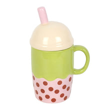 Load image into Gallery viewer, Kawaii Bubble Tea Lidded Mug