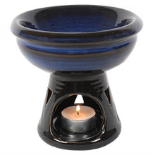 Load image into Gallery viewer, Deep Bowl Blue Oil Burner and Wax Warmer