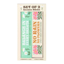 Load image into Gallery viewer, Set of 2 No Rain, No Flowers Incense Stick Packs